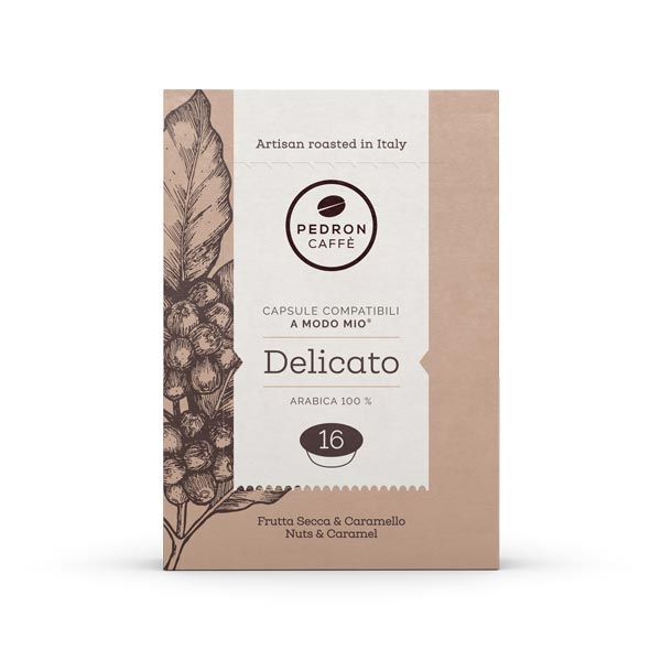 Pedron DELICATO 100% Arabica - 16  броя капсули х 8 g  - A Modo Mio